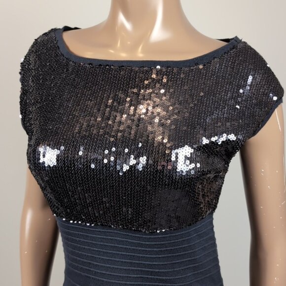 3/$20 Forever 21 Sequin Bodycon Dress Bandage Cap Sleeve Party Cocktail Mini - Picture 3 of 11